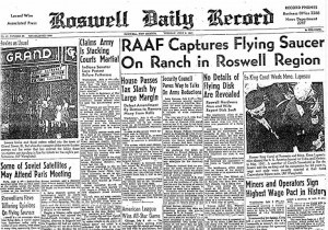 "Força Aérea cptura Disco Voador em rancho na região de Roswell"